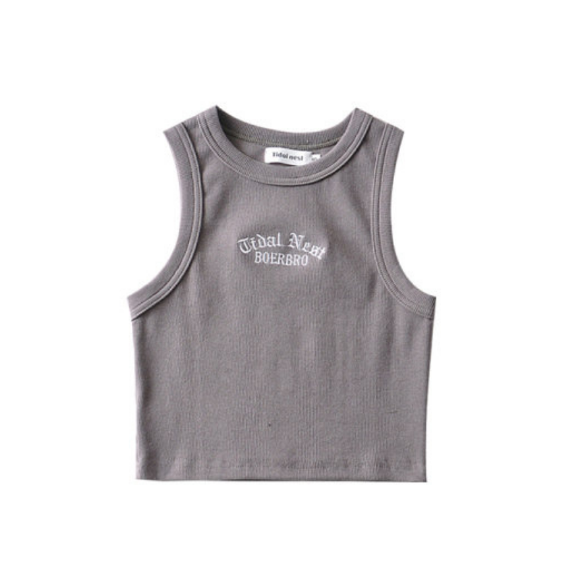 Women's Vintage Letter Embroidery Cami Top