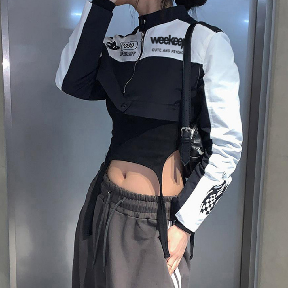 Women's Street Color Contrast Versatile Jacket
