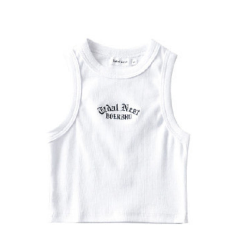 Women's Vintage Letter Embroidery Cami Top