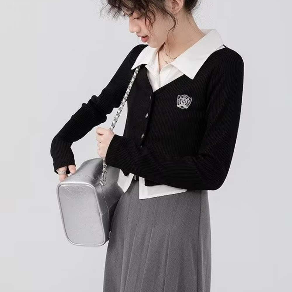 Women's Preppy Slim Fit Top