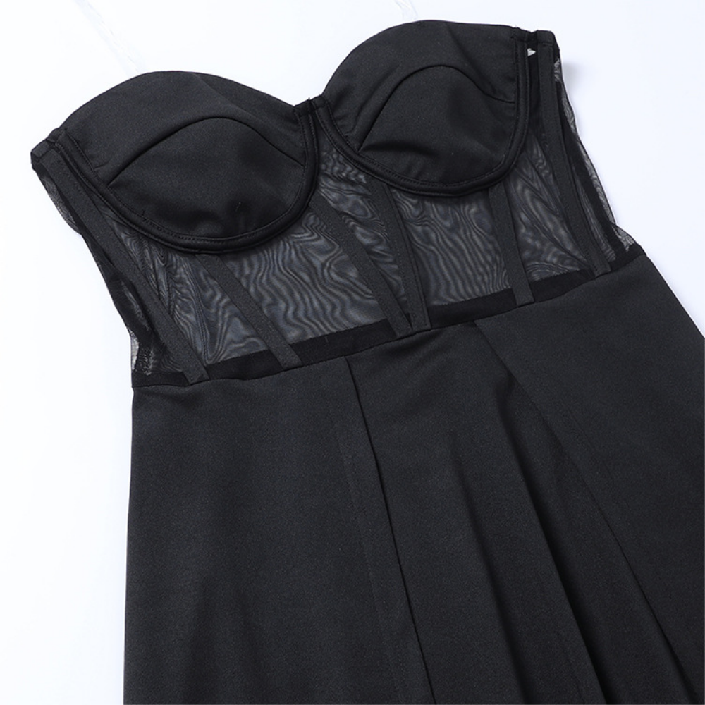 Women's Tube Top Slit Slim Dress